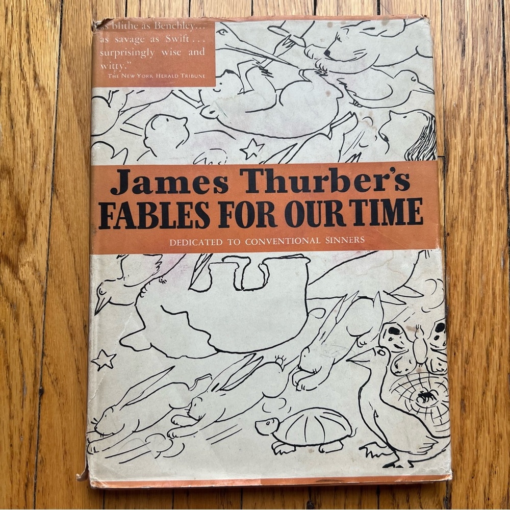 Vintage Hardcover James Thurber's Fables for Our Time Book